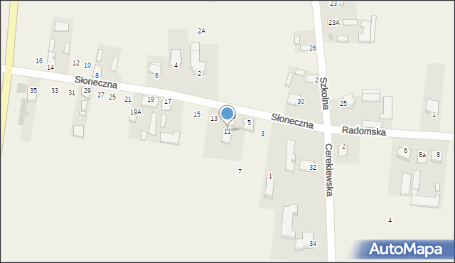 Mleczków, Słoneczna, 11, mapa Mleczków