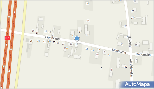 Mleczków, Słoneczna, 17, mapa Mleczków