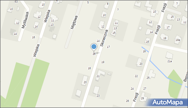 Młochów, Słoneczna, 16, mapa Młochów
