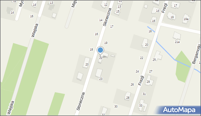 Młochów, Słoneczna, 21, mapa Młochów