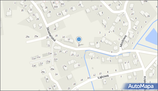 Modlniczka, Słowiańska, 10, mapa Modlniczka