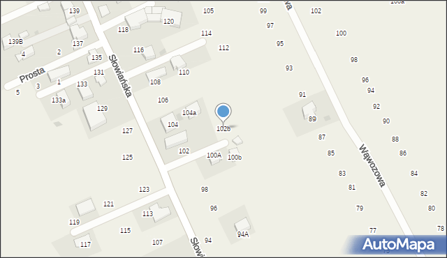 Modlniczka, Słowiańska, 102b, mapa Modlniczka