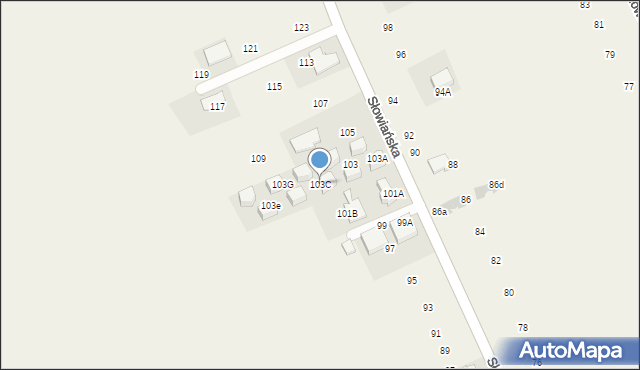 Modlniczka, Słowiańska, 103C, mapa Modlniczka