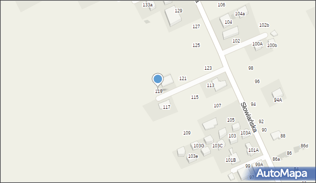 Modlniczka, Słowiańska, 119, mapa Modlniczka