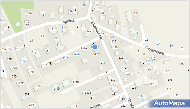 Modlniczka, Słowiańska, 145, mapa Modlniczka