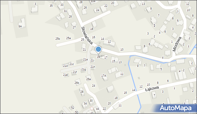 Modlniczka, Słowiańska, 19, mapa Modlniczka