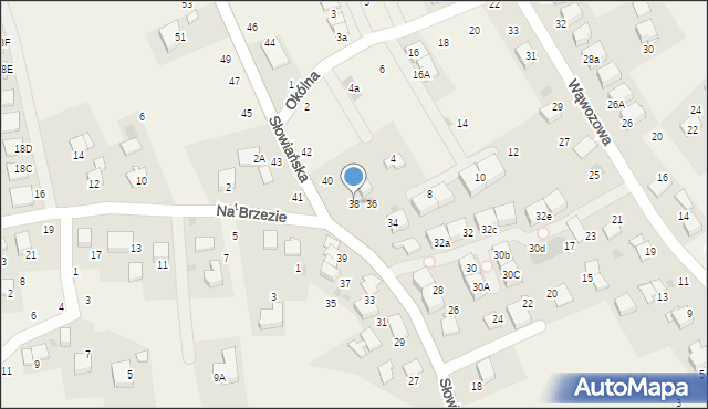 Modlniczka, Słowiańska, 38, mapa Modlniczka