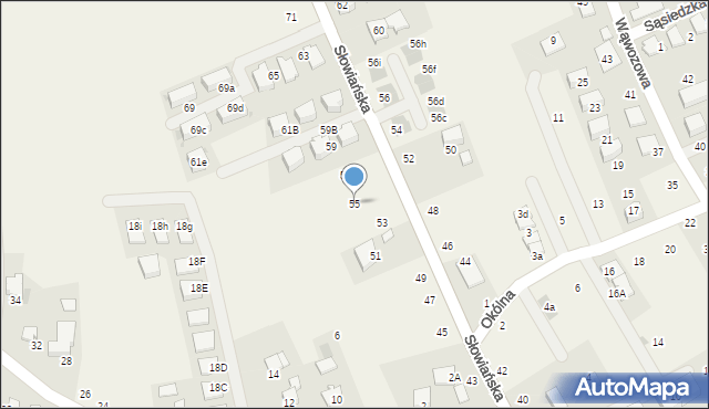 Modlniczka, Słowiańska, 55, mapa Modlniczka