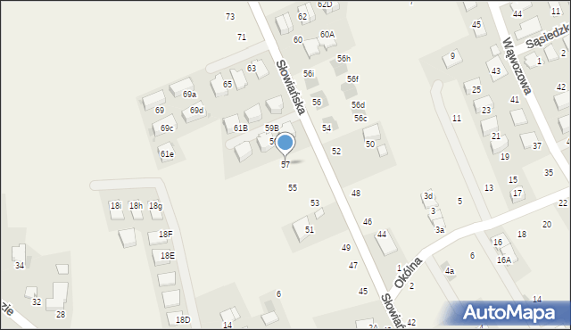 Modlniczka, Słowiańska, 57, mapa Modlniczka