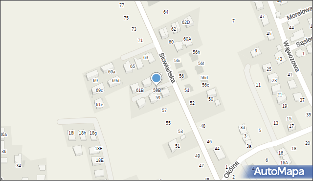 Modlniczka, Słowiańska, 59B, mapa Modlniczka