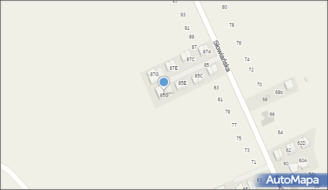 Modlniczka, Słowiańska, 85G, mapa Modlniczka