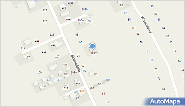 Modlniczka, Słowiańska, 94A, mapa Modlniczka