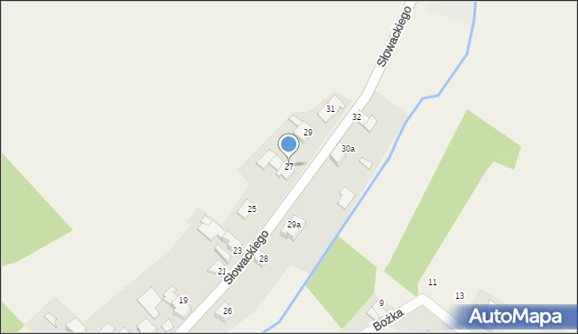 Modzurów, Słowackiego Juliusza, 27, mapa Modzurów