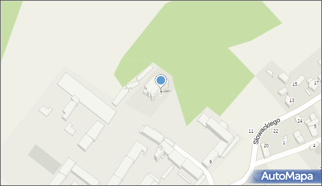 Modzurów, Słowackiego Juliusza, 7, mapa Modzurów