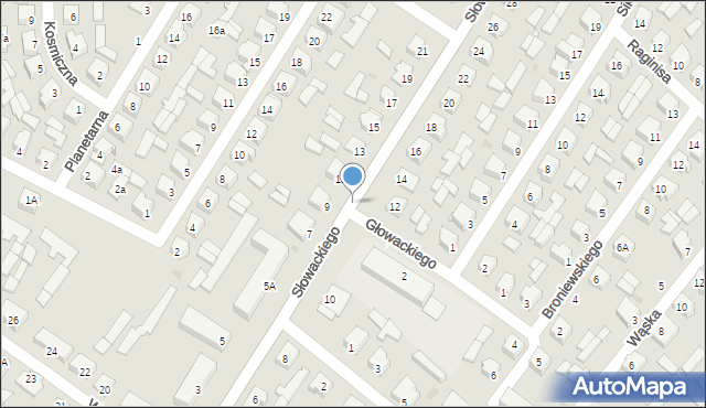 Mońki, Słowackiego Juliusza, 18a, mapa Mońki