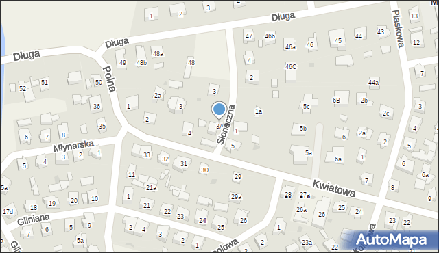 Mosty, Słoneczna, 3A, mapa Mosty