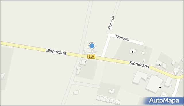 Motarzyno, Słoneczna, 1, mapa Motarzyno