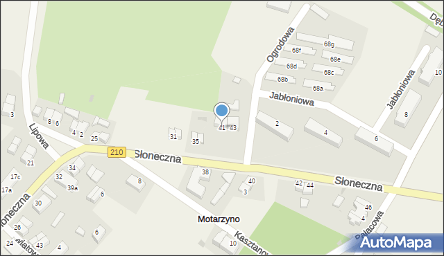 Motarzyno, Słoneczna, 41, mapa Motarzyno