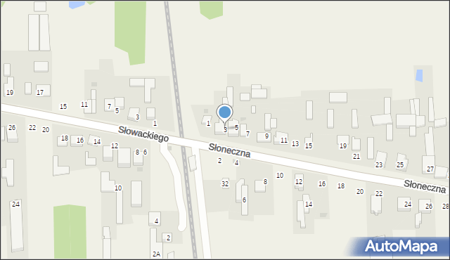 Mykanów, Słoneczna, 3, mapa Mykanów