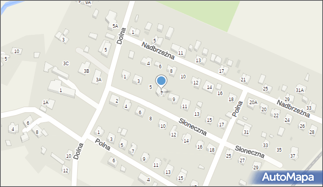 Mysłakowice, Słoneczna, 7, mapa Mysłakowice