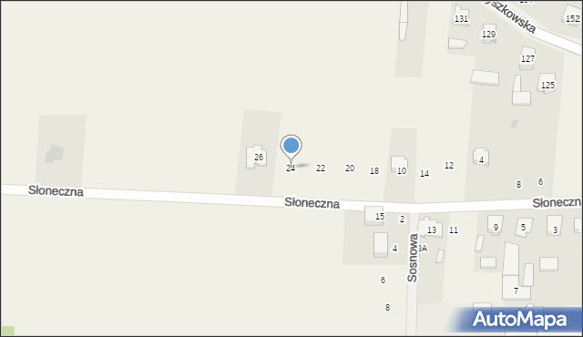 Mysłów, Słoneczna, 24, mapa Mysłów