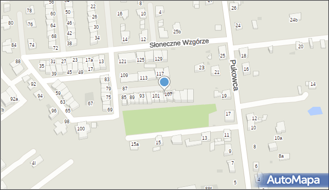 Mysłowice, Słoneczne Wzgórze, 105, mapa Mysłowice