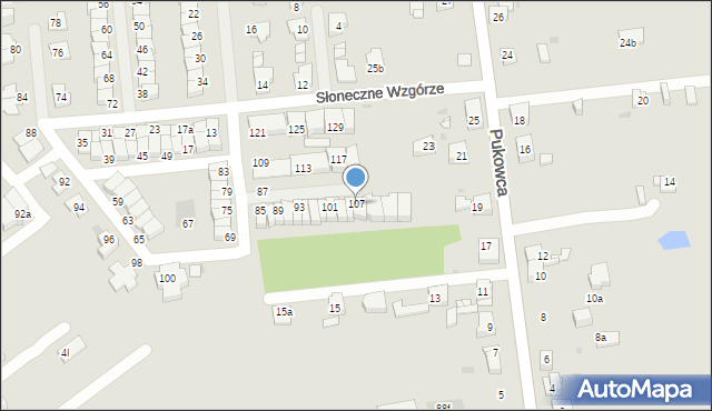 Mysłowice, Słoneczne Wzgórze, 107, mapa Mysłowice