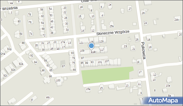 Mysłowice, Słoneczne Wzgórze, 113b, mapa Mysłowice