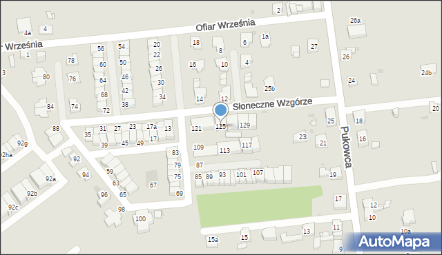 Mysłowice, Słoneczne Wzgórze, 125, mapa Mysłowice