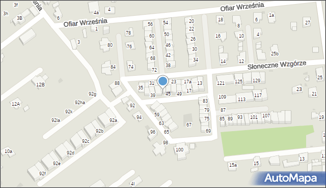 Mysłowice, Słoneczne Wzgórze, 43, mapa Mysłowice