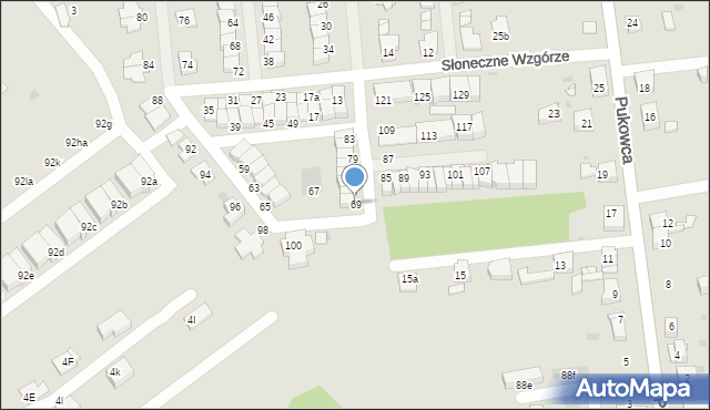 Mysłowice, Słoneczne Wzgórze, 69, mapa Mysłowice