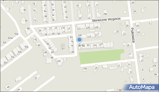 Mysłowice, Słoneczne Wzgórze, 85, mapa Mysłowice