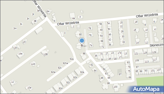 Mysłowice, Słoneczne Wzgórze, 86, mapa Mysłowice