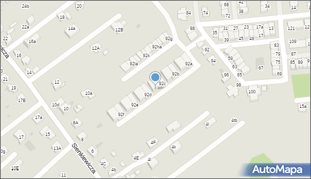 Mysłowice, Słoneczne Wzgórze, 92ca, mapa Mysłowice