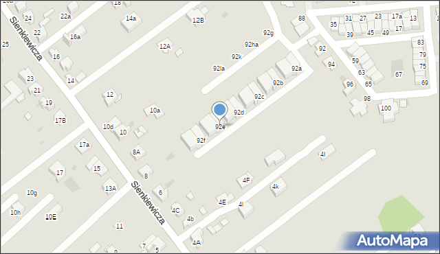 Mysłowice, Słoneczne Wzgórze, 92e, mapa Mysłowice