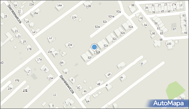 Mysłowice, Słoneczne Wzgórze, 92ea, mapa Mysłowice