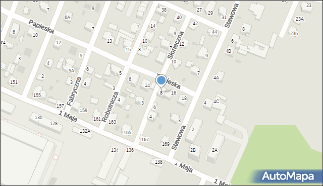 Myszków, Słoneczna, 8, mapa Myszków