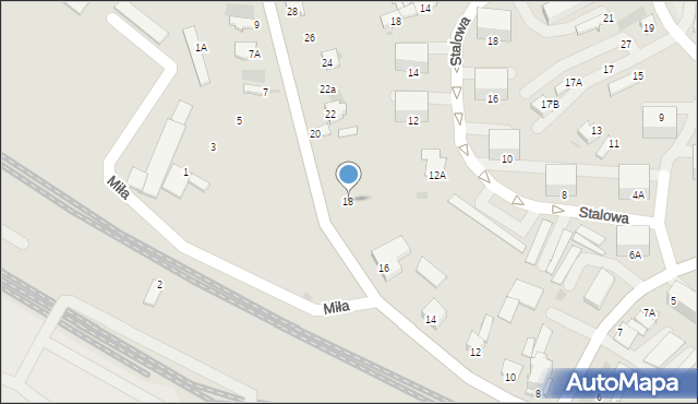 Myszków, Słowackiego Juliusza, 18, mapa Myszków