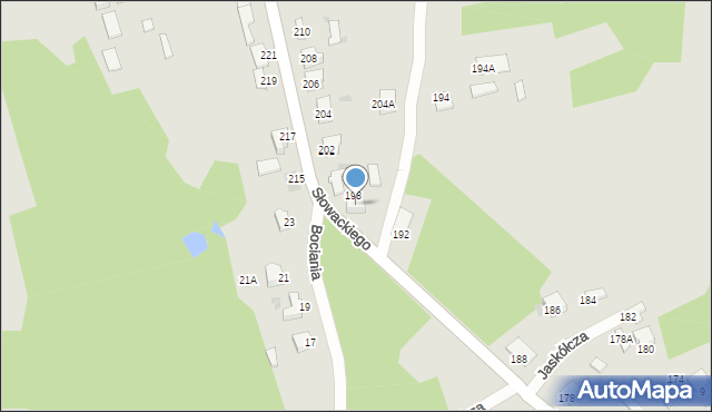 Myszków, Słowackiego Juliusza, 200a, mapa Myszków