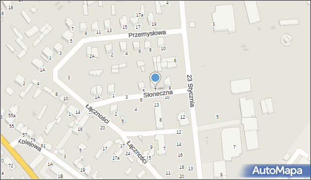 Myszyniec, Słoneczna, 7, mapa Myszyniec