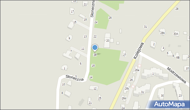 Nałęczów, Słoneczna, 18, mapa Nałęczów
