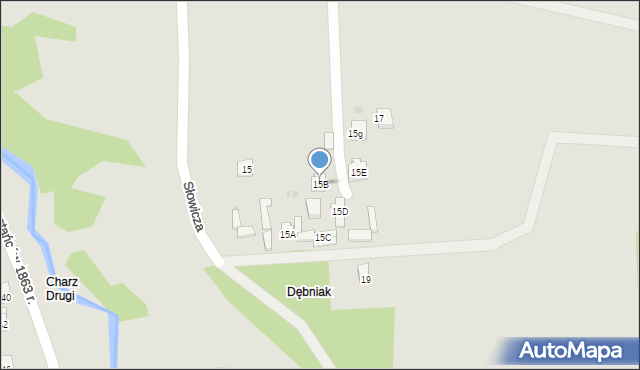 Nałęczów, Słowicza, 15B, mapa Nałęczów