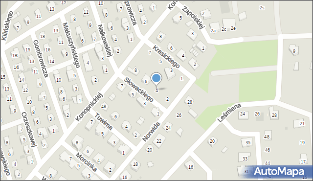 Namysłów, Słowackiego Juliusza, 4, mapa Namysłów