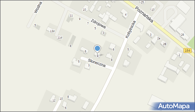 Napachanie, Słoneczna, 4, mapa Napachanie