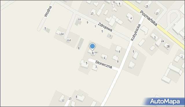 Napachanie, Słoneczna, 6, mapa Napachanie