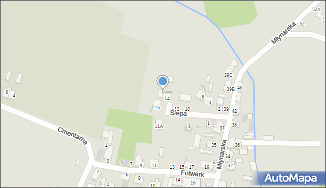 Nasielsk, Ślepa, 14a, mapa Nasielsk