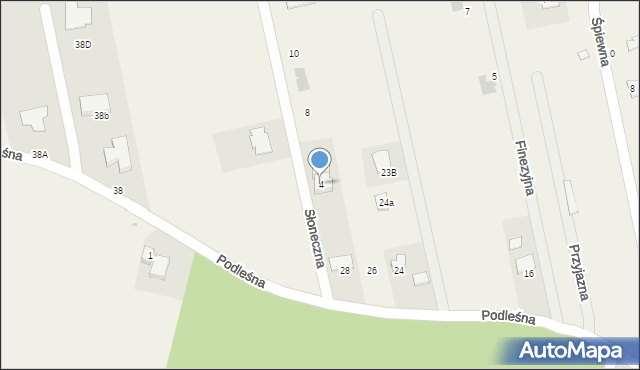 Natalin, Słoneczna, 4, mapa Natalin