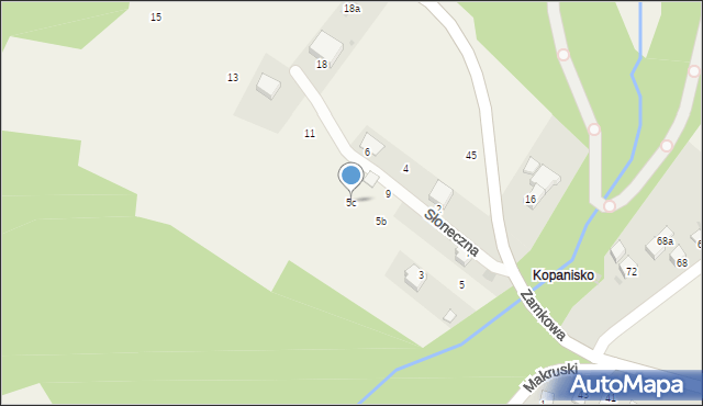 Niedzica-Zamek, Słoneczna, 5c, mapa Niedzica-Zamek