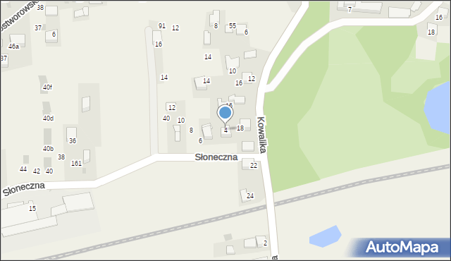 Niegoszowice, Słoneczna, 4, mapa Niegoszowice