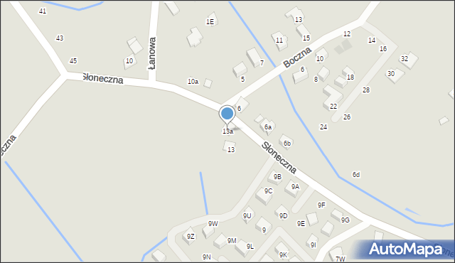 Niepołomice, Słoneczna, 13a, mapa Niepołomice